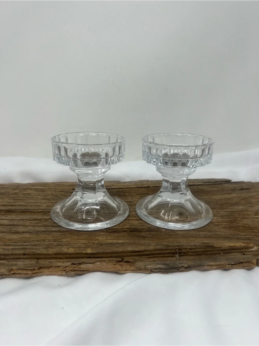 Vintage Pair of Gotham Lady Anne Hurricane Candle Holders